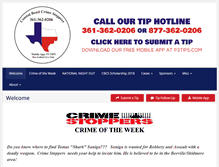 Tablet Screenshot of coastalbendcrimestoppers.com